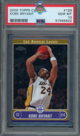 2006 Kobe Bryant PSA 10 Topps Chrome #129