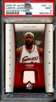 2006 SP Authentic Lebron James Authentic Fabric #AF-LJ PSA 9