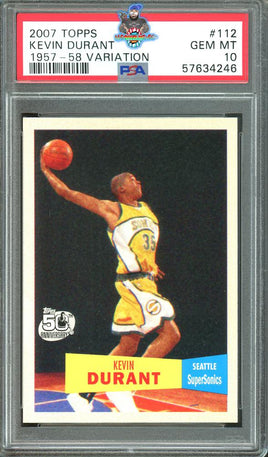 2007 Kevin Durant PSA 10 Topps Variation #112