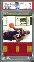 2009 National Treasures Playoffs Lebron James NBA Gear Dual #2 PSA 8 43547399