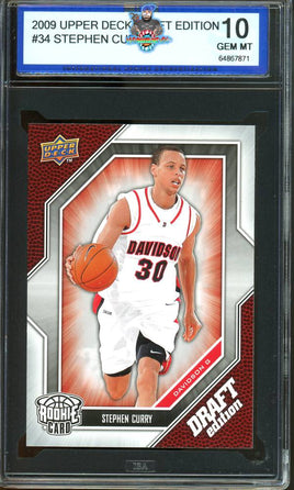 2009 Upper Deck Draft Edition Stephen Curry #34 ISA 10 64867871