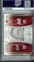 2009 Michael Jordan Lebron James PSA 9 U.D. Dual Game Mats #DGML