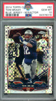 2014 Tom Brady PSA 10 Topps Chrome Blue Jersey XFractor #62