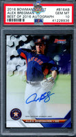 2016 Alex Bregman PSA 10 Bowmans Best Best of 2016 Auto #B16AB