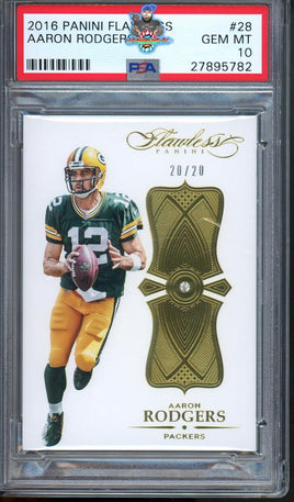 2016 Aaron Rodgers PSA 10 Flawless Diamond #28 20/20
