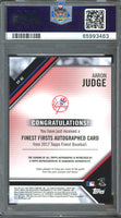 2017 Topps Finest Aaron Judge Firsts Auto Green Refractor #FF-AJ 78 of 99 PSA 10 Auto 10 65993463