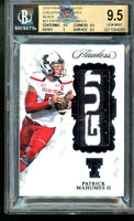 2018 Patrick Mahomes BGS 9.5 Flawless Clgt. Collegiate Patch Black #PPM /1