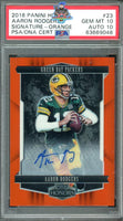 2018 Panini Honors Aaron Rodgers Signature Orange #23 1 of 3 PSA 10 Auto 10 63669048