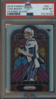 2018 Panini Prizm Tom Brady Stained Glass #SG-1 PSA 10 73216356