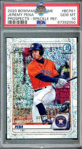 2020 Bowman Chrome Jeremy Pena Prospects Speckle Refractor #BCP-61 PSA 10 67392050