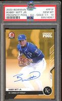 2020 Bowman Next Bobby Witt Jr Prospect Pool Auto Gold #PP-1F 1 of 1 PSA 10 69516067