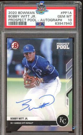 2020 Bobby Witt Jr PSA 10 Bowman Next Pros Pool Auto #PP1A 52/99