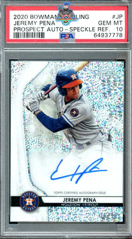 2020 Jeremy Pena PSA 10 Bowman Sterling Speckle Refractor Auto #BSPAJP