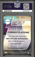 2020 Bowmans Best Bobby Witt Jr Best 2020 Auto Gold Ref #B20-BW 39 of 50 PSA 10 64396001