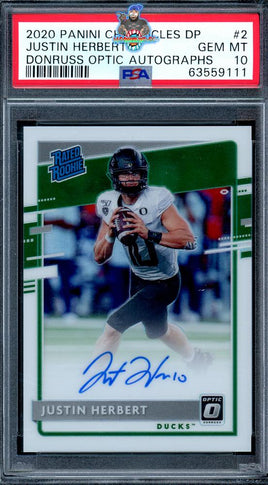 2020 Justin Herbert PSA 10 Chronicles DP Optic Auto #2