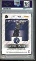 2020 Anthony Edwards PSA 9 10 Illusions First Impressions Rookie Auto #FIAED