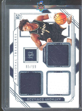 2020 Panini National Treasures Anthony Edwards Triple Jersey #RM3-AED 85 of 99 Ungraded