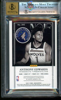 2020 Panini Noir Anthony Edwards #395 Auto 21 of 99 BGS 8.5 Auto 10 0014699297