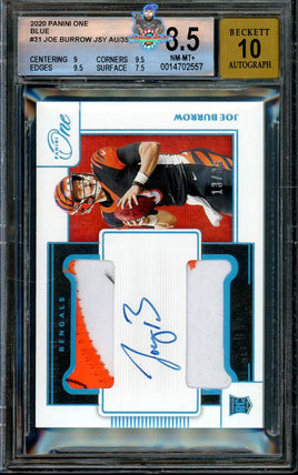 2020 Joe Burrow BGS 8.5 10 One Rookie Patch Auto #31 13/35
