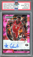 2020 Panini Prizm DP Anthony Edwards Pink Ice PAAE PSA 10 Auto 9 64948391