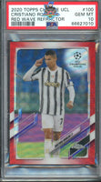 2020 Topps Chrome UCL Cristiano Ronaldo Red Wave Refractor #100 PSA 10 66627010