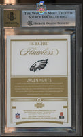 2021 Panini Flawless Jalen Hurts Patch Auto Sapphire #PA-JHU 4 of 5 BGS 8.5 Auto 10 0014859429