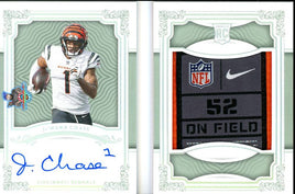 2021 Ja'Marr Chase BGS 8 National Treasures Laundry Tag Nike Auto #RFEJC /5